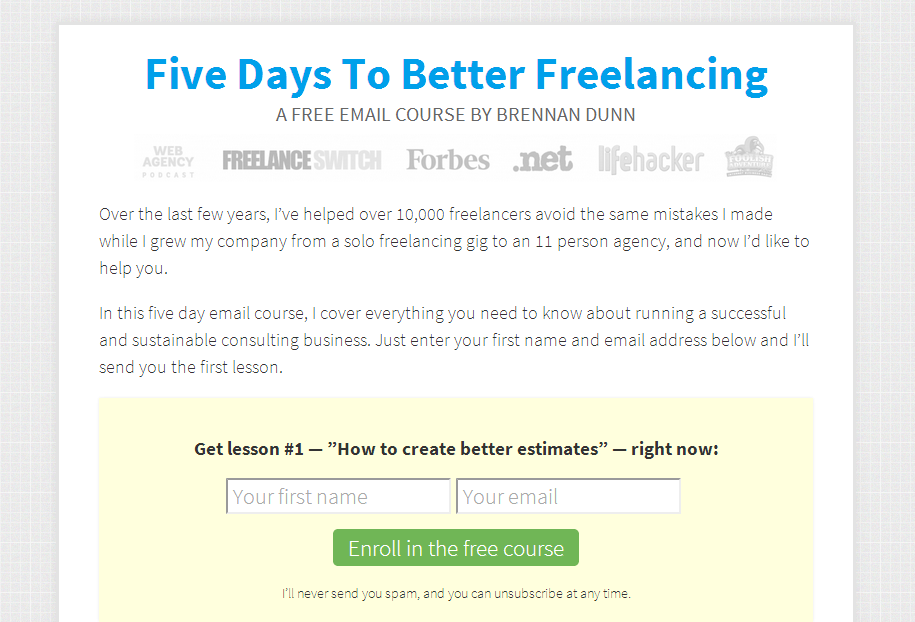 Five Days to Better Freelancing